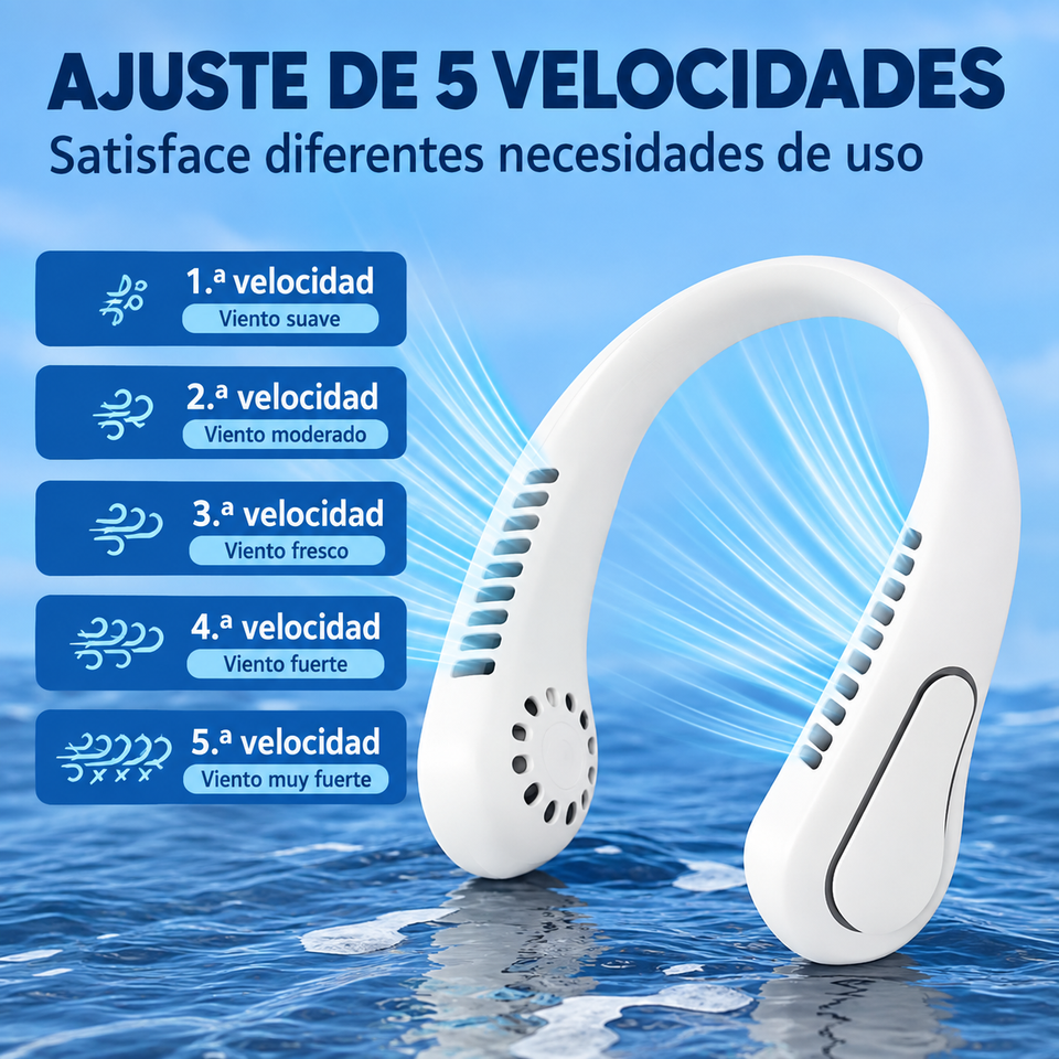 Ventilador de Cuello + Mini Ventilador Portátil