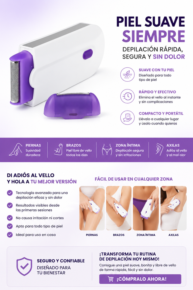 Depiladora IPL Profesional – Eliminador Eléctrico de Vello