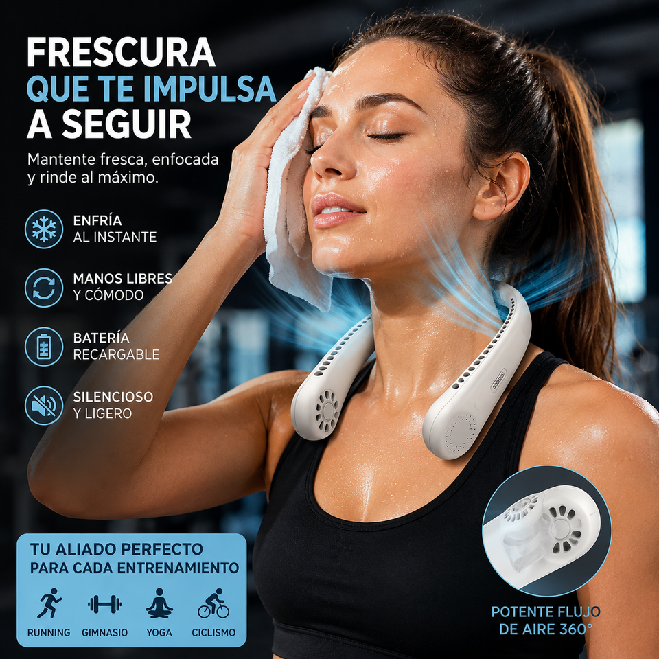 Ventilador de Cuello + Mini Ventilador Portátil